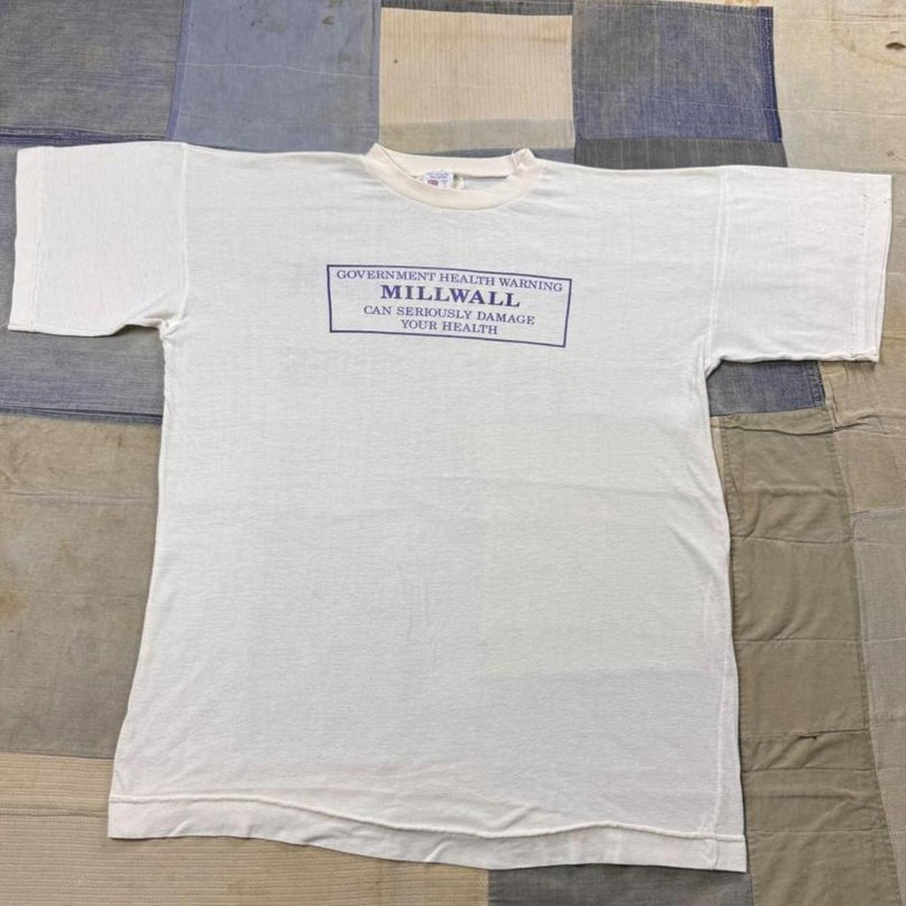 1980s Millwall Government Health Warning Football Tee | Large