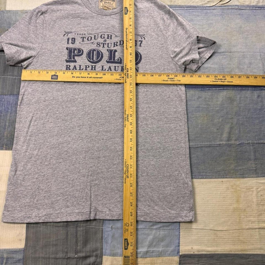 2000s Polo Ralph Lauren Denim Tough & Sturdy Graphic Tee | Large
