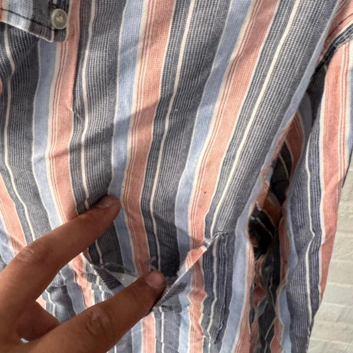 1950s Glendale Rayon Striped Shirt | S
