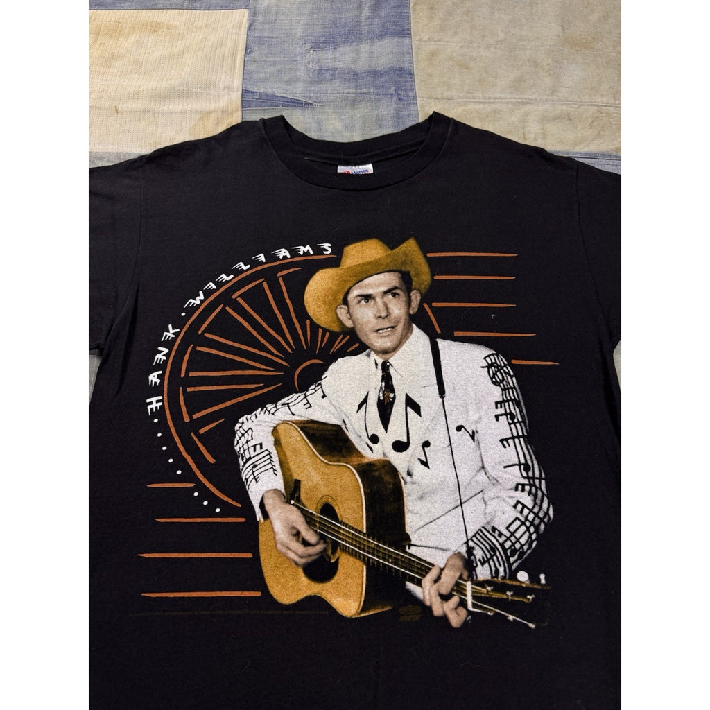 Hank Williams SR Crewneck T Shirt Tee Large Vintage Rare 90's 1993 Single Stitch