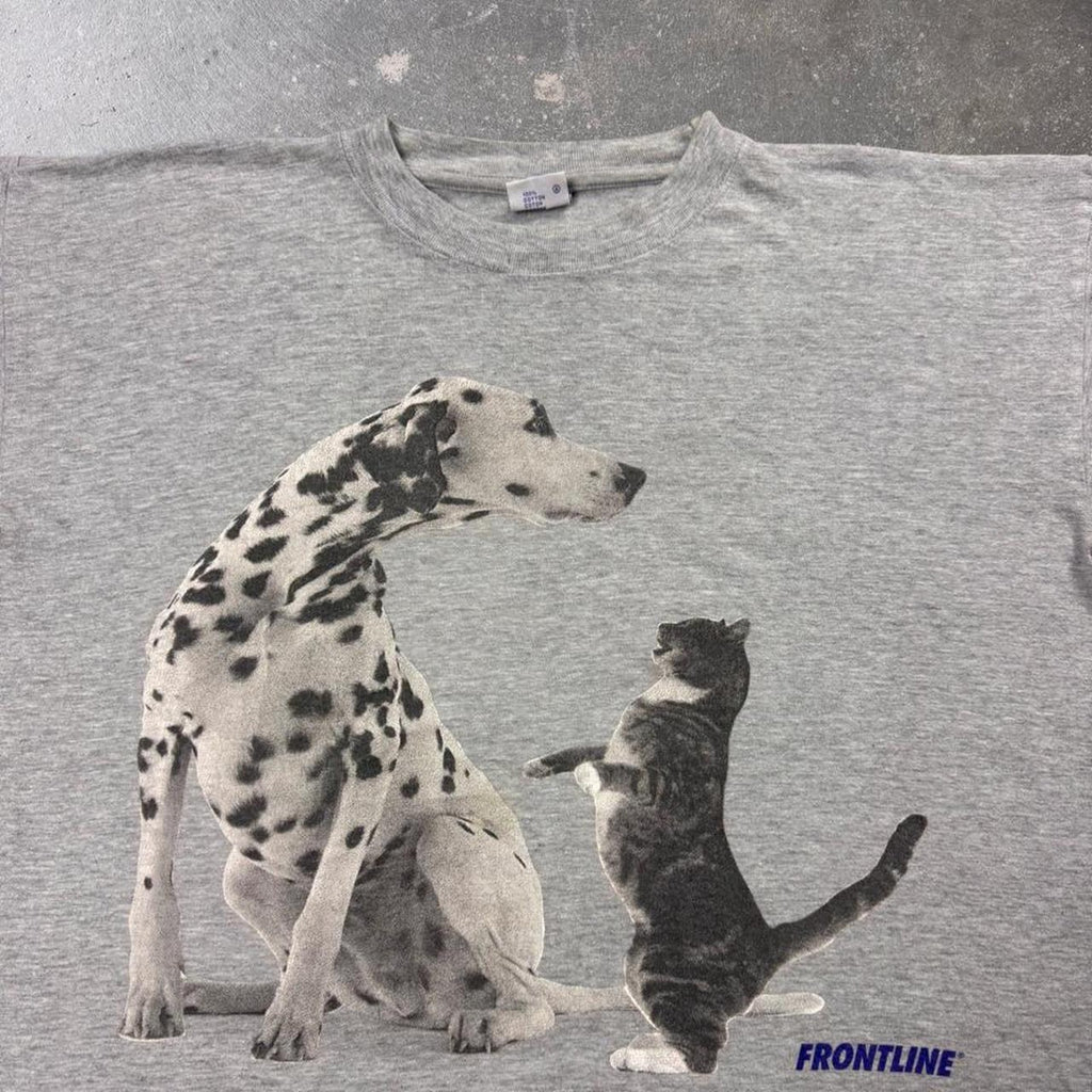 2000s Frontline Dog & Cat Veterinary Promo Graphic Tee | XXL