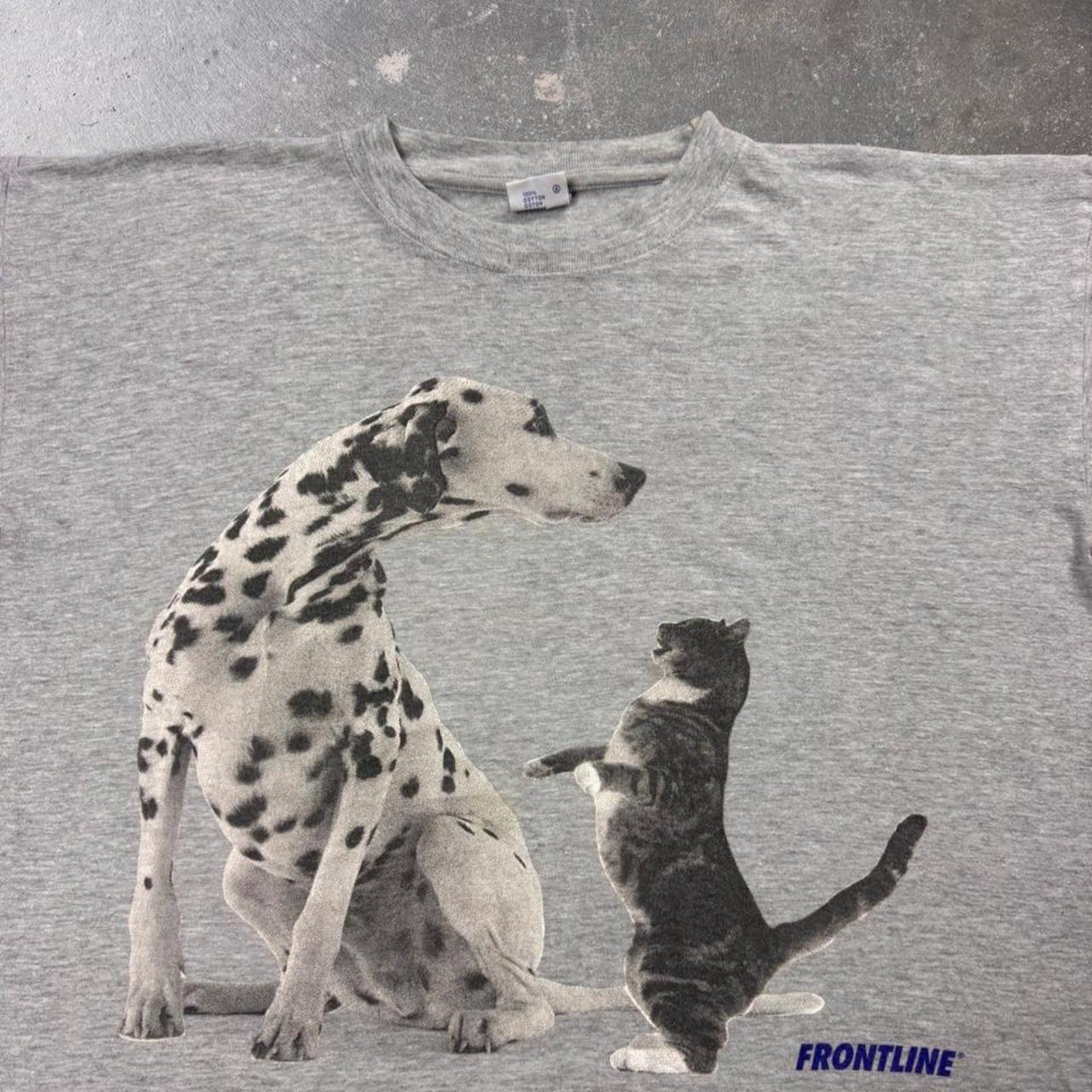 2000s Frontline Dog & Cat Veterinary Promo Graphic Tee | XXL