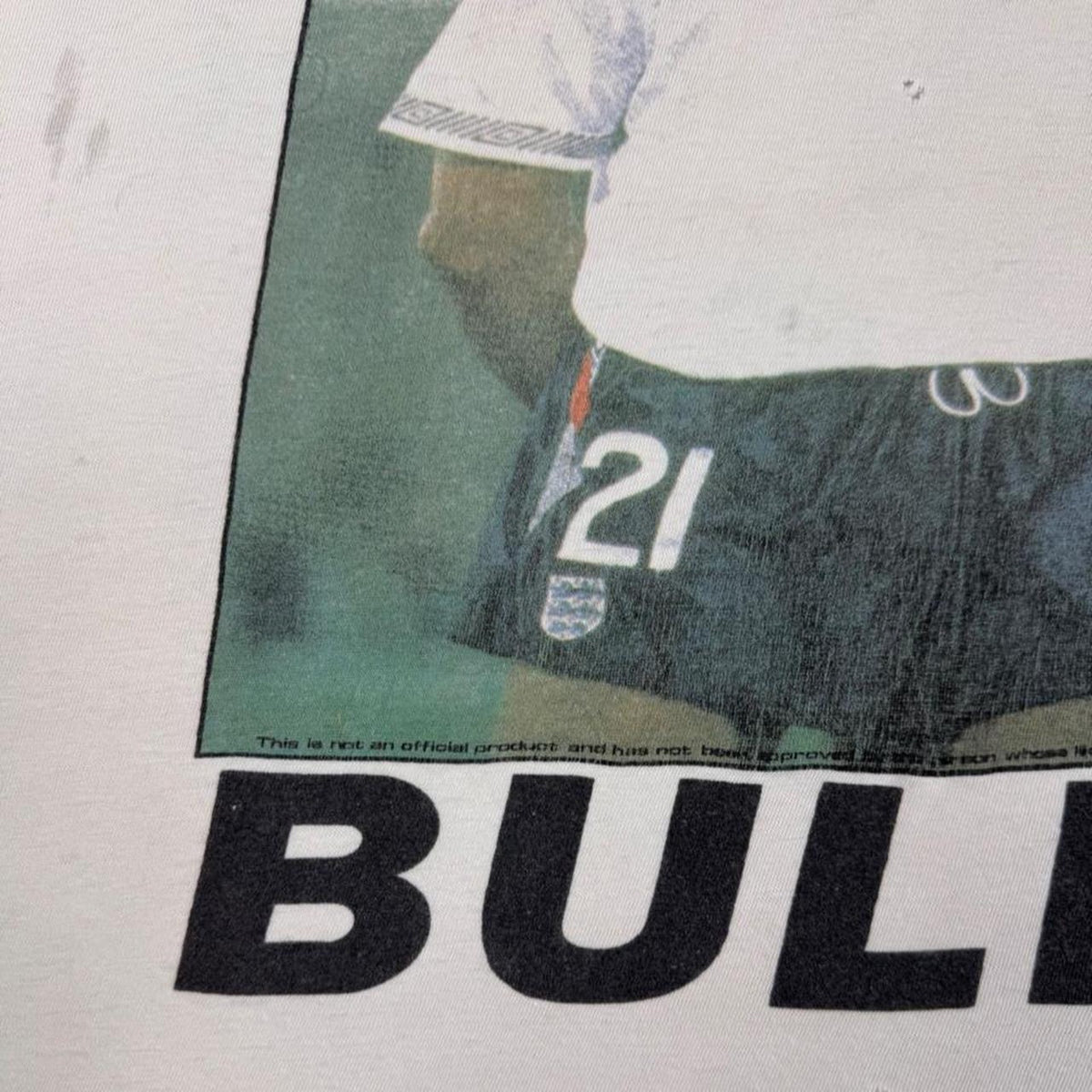 1990s Raging Bull England Footballer Novelty Tee | 2XL