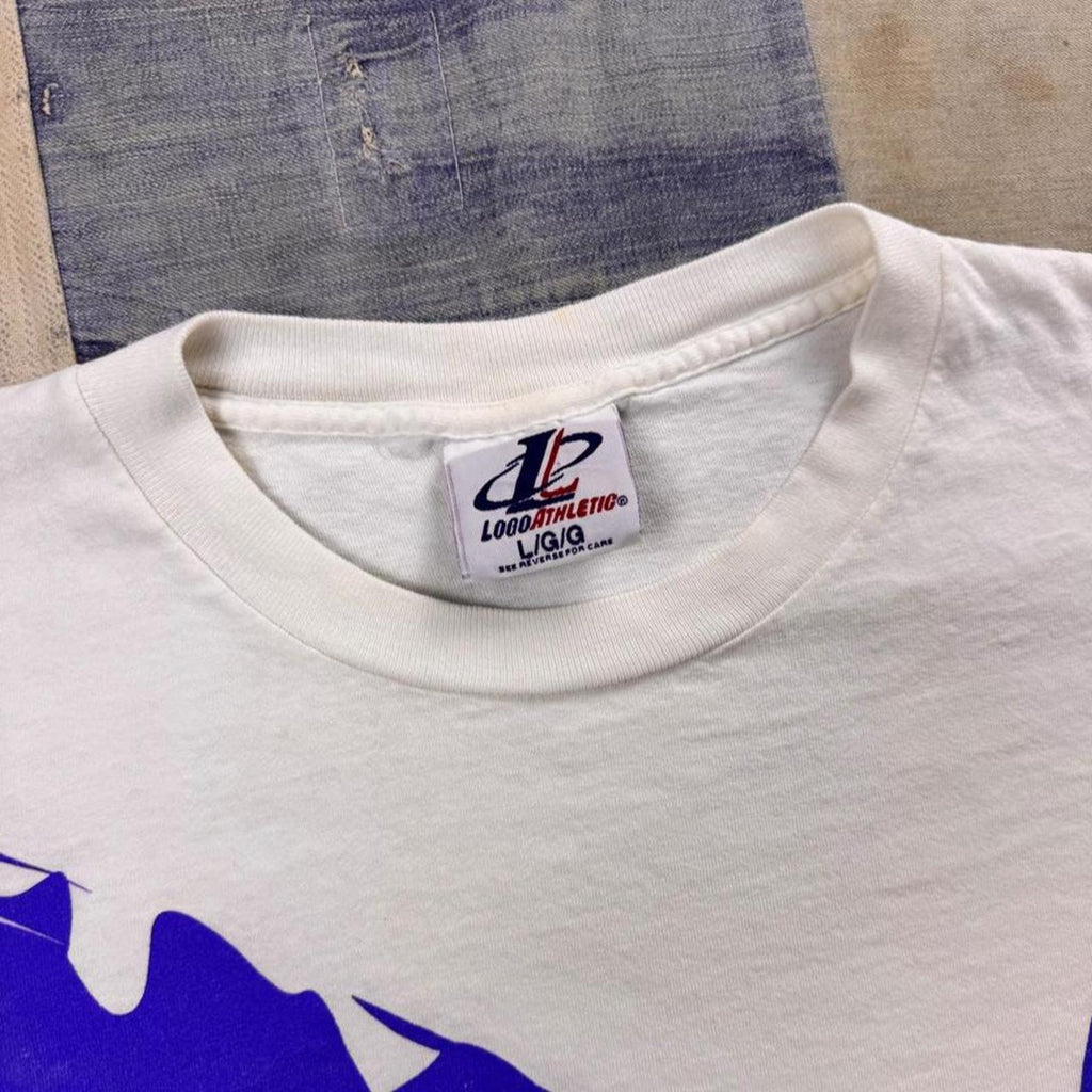 1996 Chicago Cubs Logo Athletic All Over Print Tee | Large