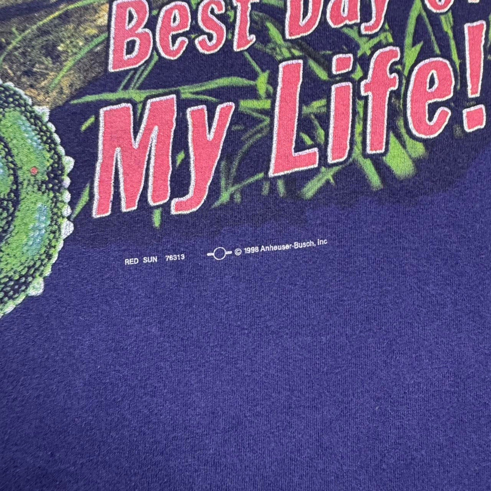 1990s Budweiser King of Beers Chameleon Tee | XL