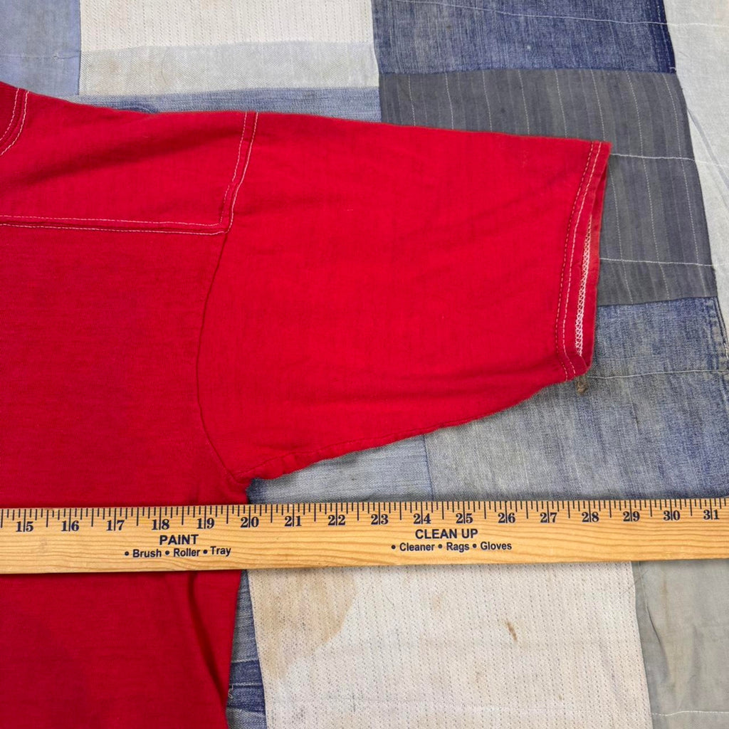 1970s Red blank Soffe tee | XL