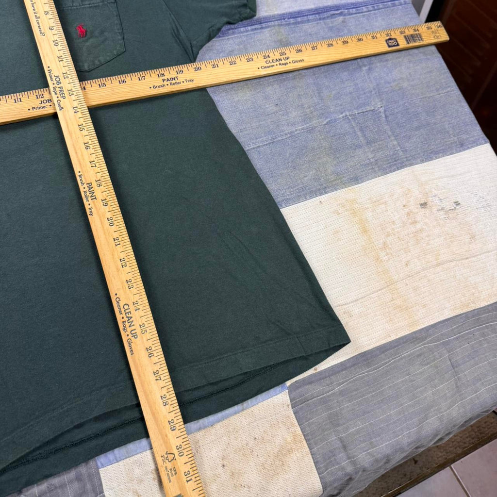 1999 Polo Ralph Lauren Green Cotton Pocket Tee | Medium