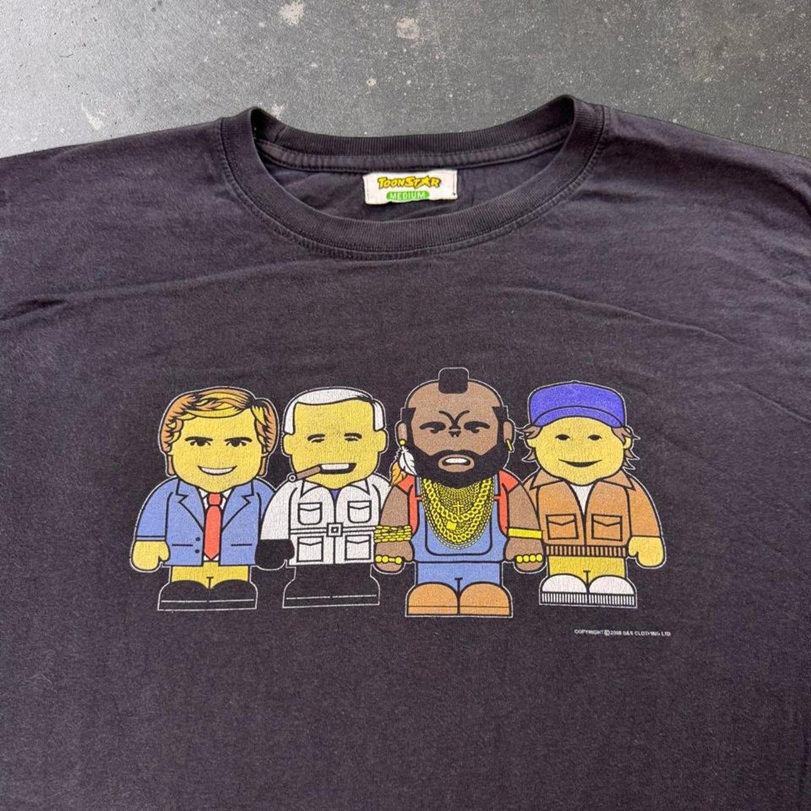 2008 The A-Team Cartoon Characters Graphic Tee | Medium