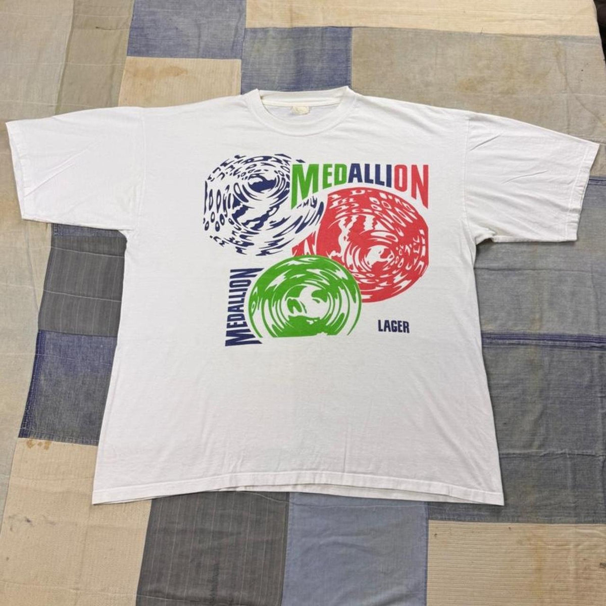 1990s Medallion Lager Beer Graphic Tee | XL