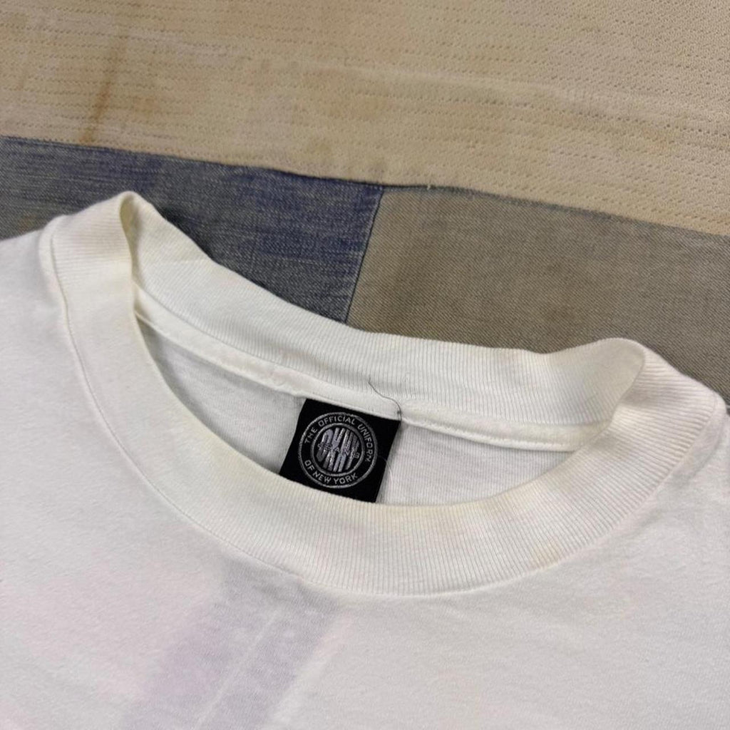 1990s DKNY Jeans Spellout Logo Tee | XL