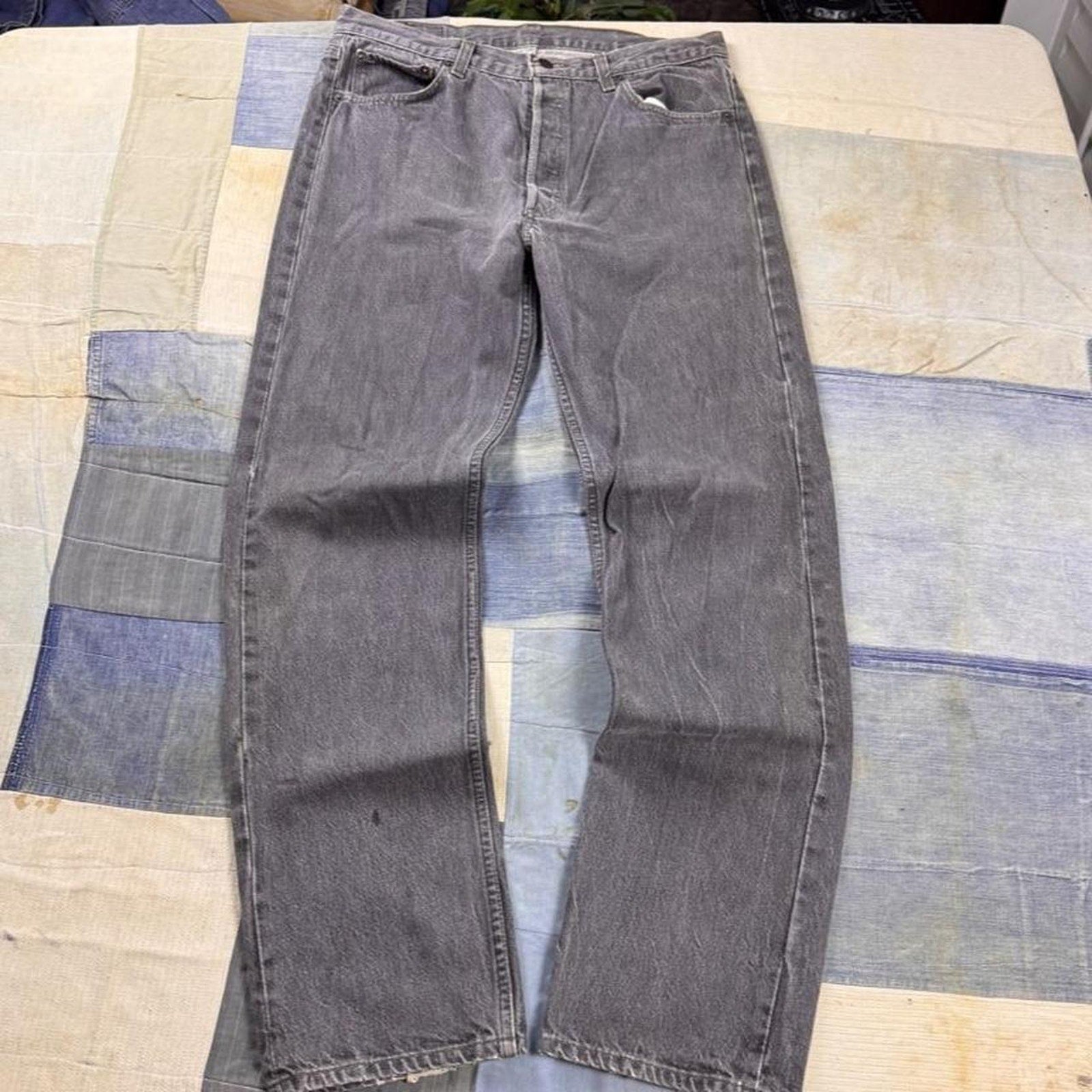 1990s Levi’s 501 Faded Black Button Fly Jeans | 33x32
