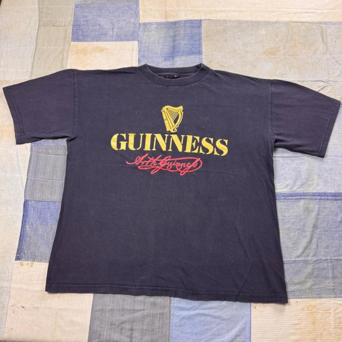 1990s Guinness “Arthur Guinness” Riecho Double Sided Beer Tee | XL
