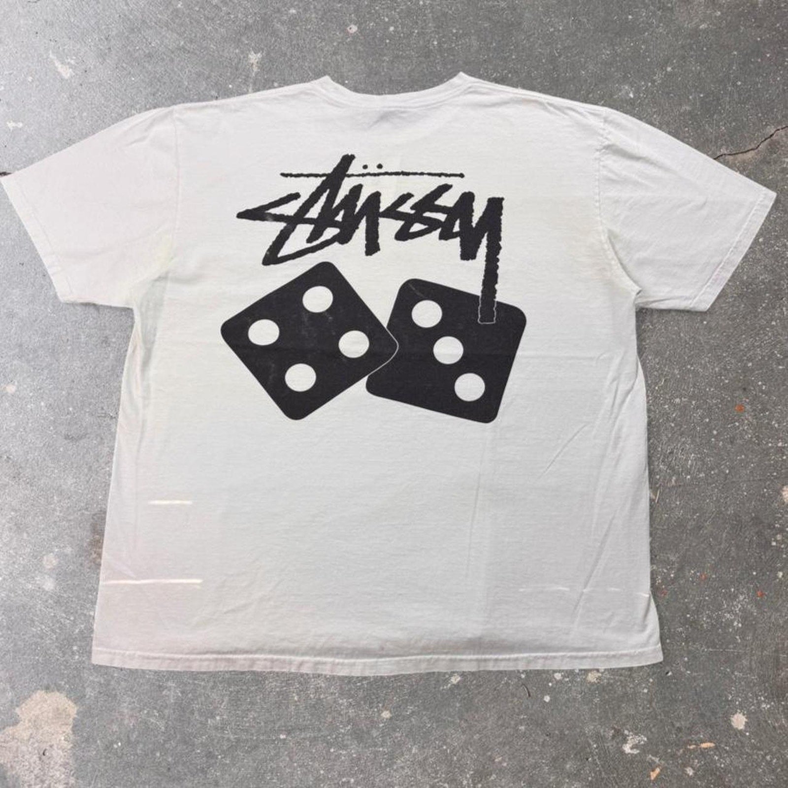 1990s Stüssy Dice Double-Sided Graphic Tee | XL