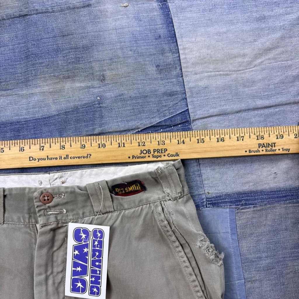 1960s Big Smith Distressed Khaki Work Pants | 28x29