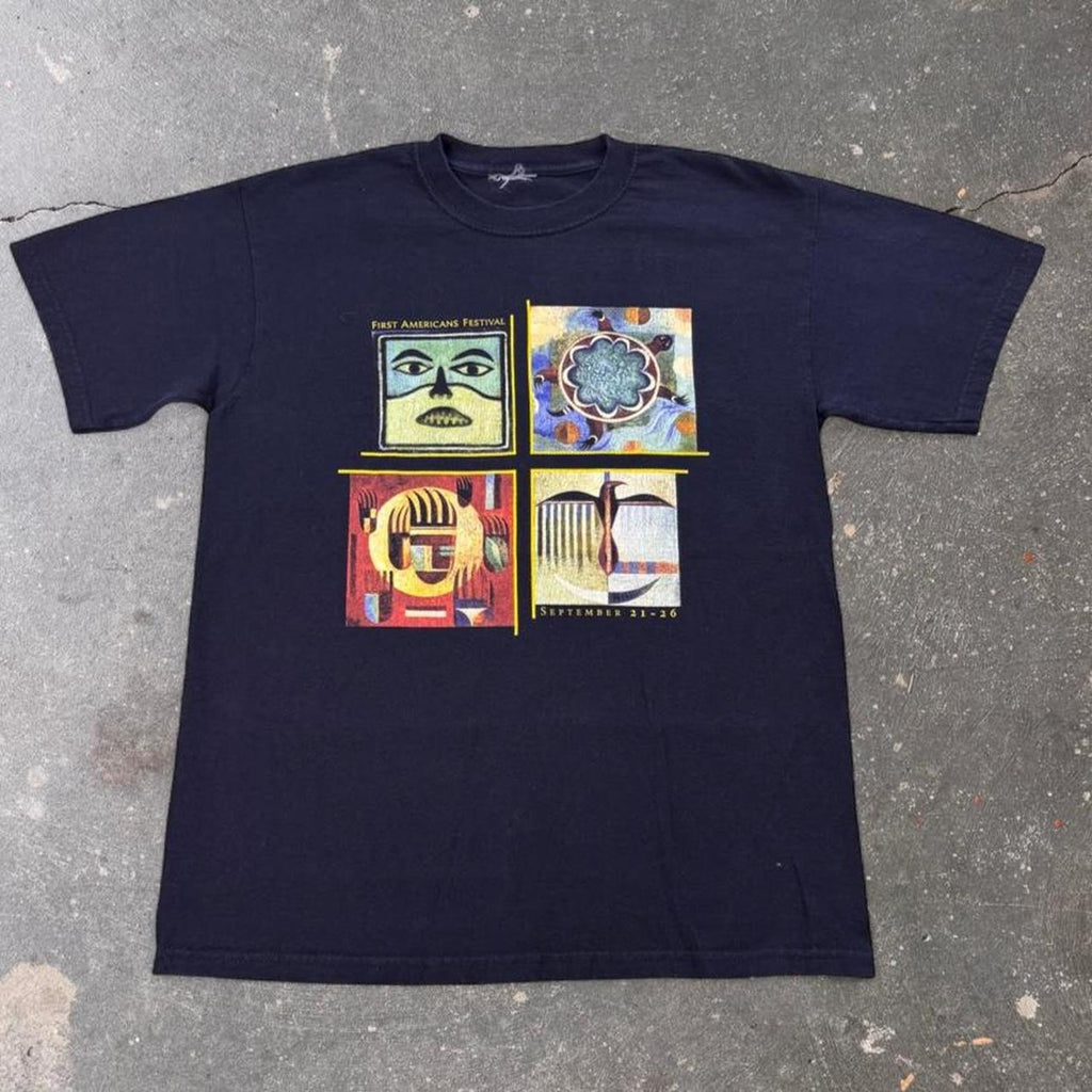2004 Smithsonian First Americans Festival Native American Art Tee | Medium