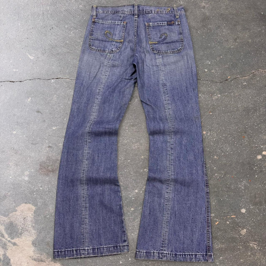 2000s Seven 7 Flared blue jeans | 32x32.5
