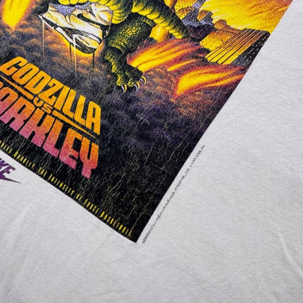 1992 Nike Godzilla vs Barkley Basketball Tee | Large