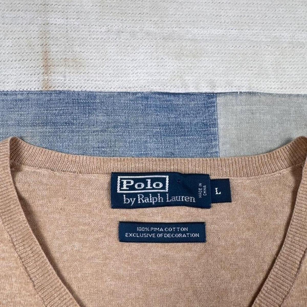 2000s Polo Ralph Lauren Pima Cotton V-Neck Sweater | XL