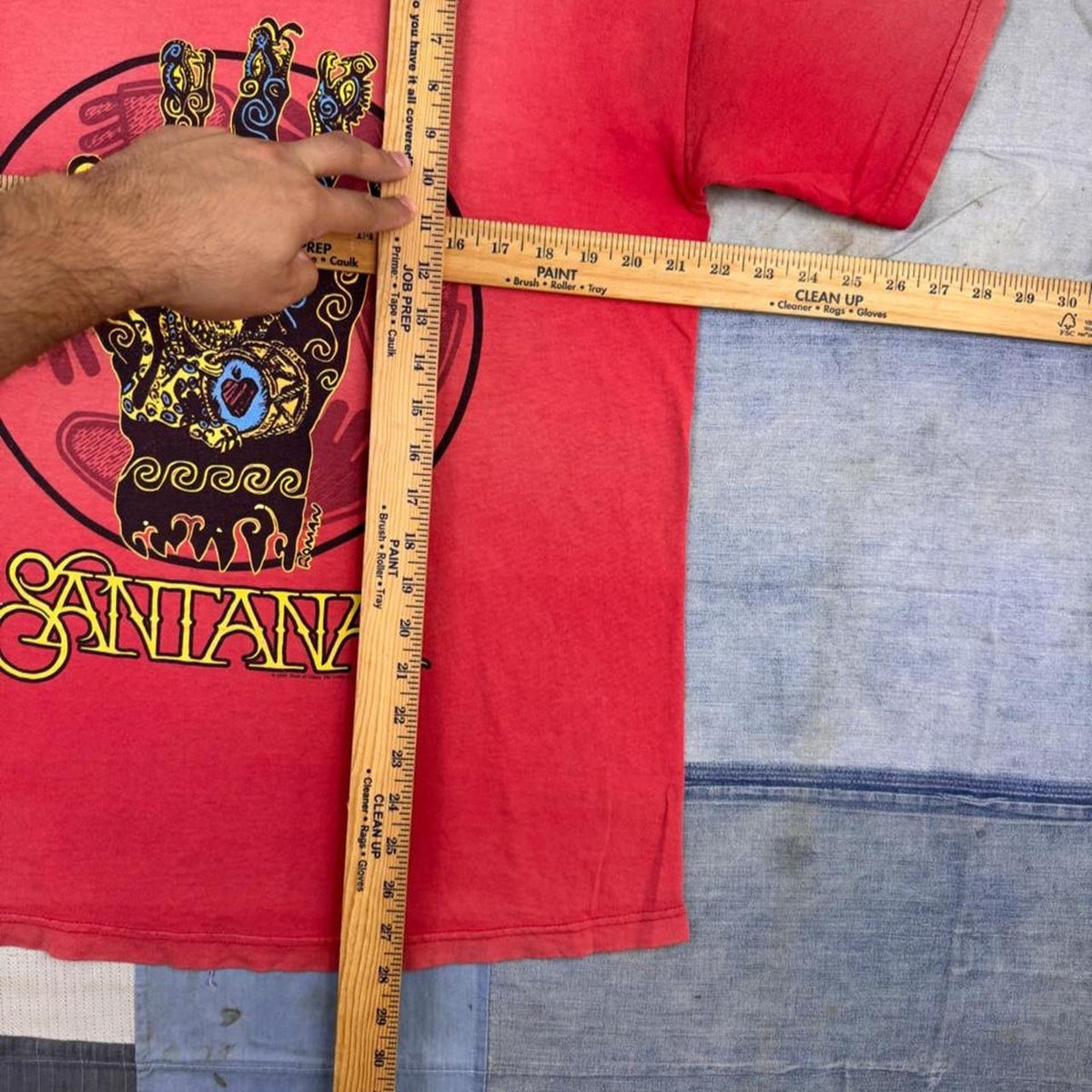 1990s Santana Sacred Hand Graphic Band Tee | Large