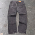 1990s Levi’s 505 Distressed Faded Black Jeans | 36x30.5