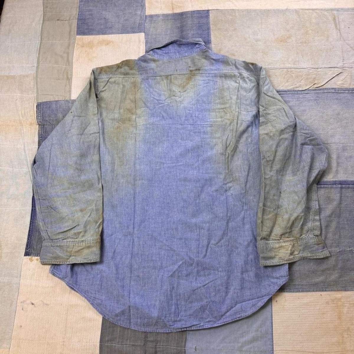 1950s Penneys Big Mac Sanforized Chambray Work Shirt | XL