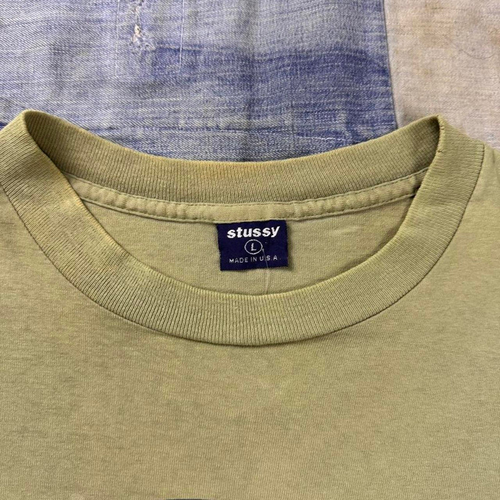 1990s Stussy Big S camouflage logo tee | Large