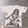 Vintage California Moto Guzzi Motorcycle All Over Print T Shirt Gray XL Biker