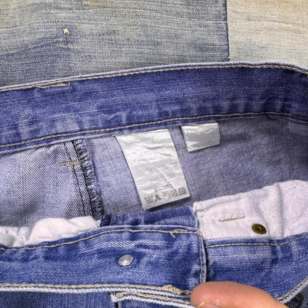 2000s Sport Embroidered Baggy Denim Jeans | 32x27