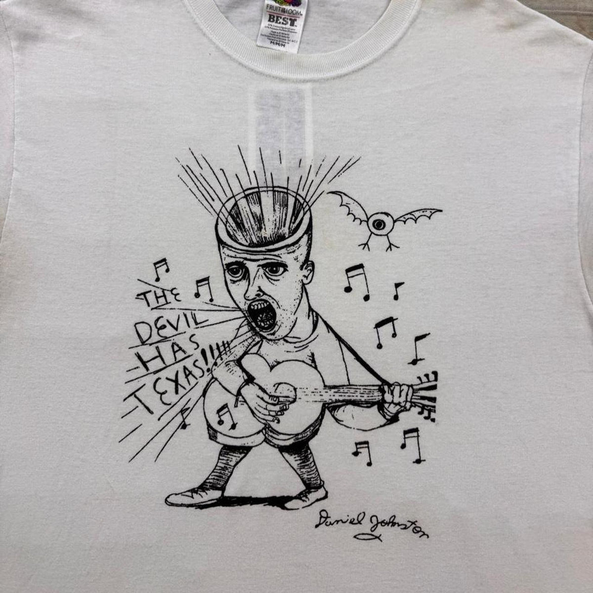 2000s Daniel Johnston Devil Guitar Outsider Art Tee | Medium