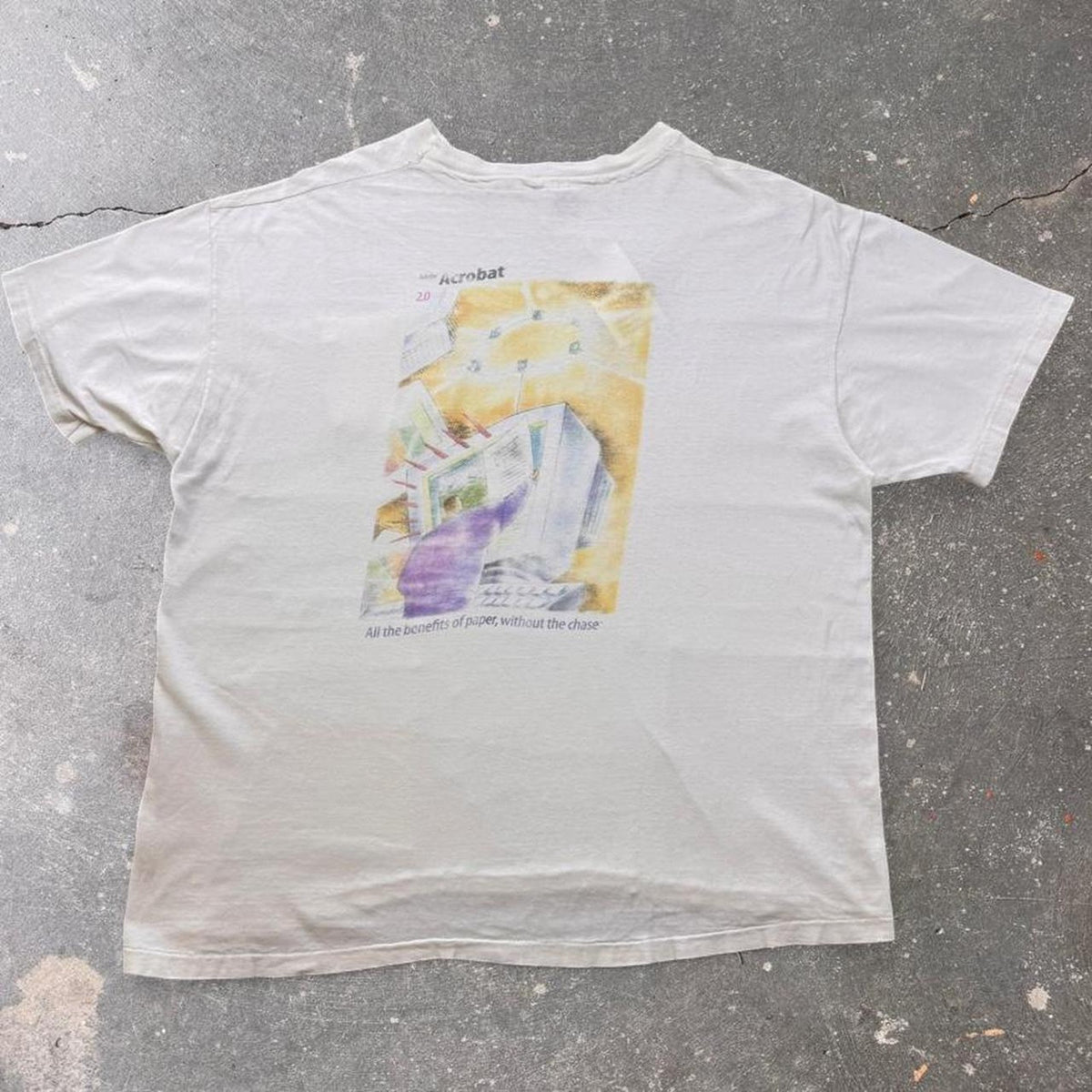 1994 Adobe Acrobat 2.0 Software Promo Pocket Tee | XL