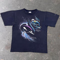 1990s Harlequin Nature Graphics Orca Dolphin Space Graphic Tee | Large