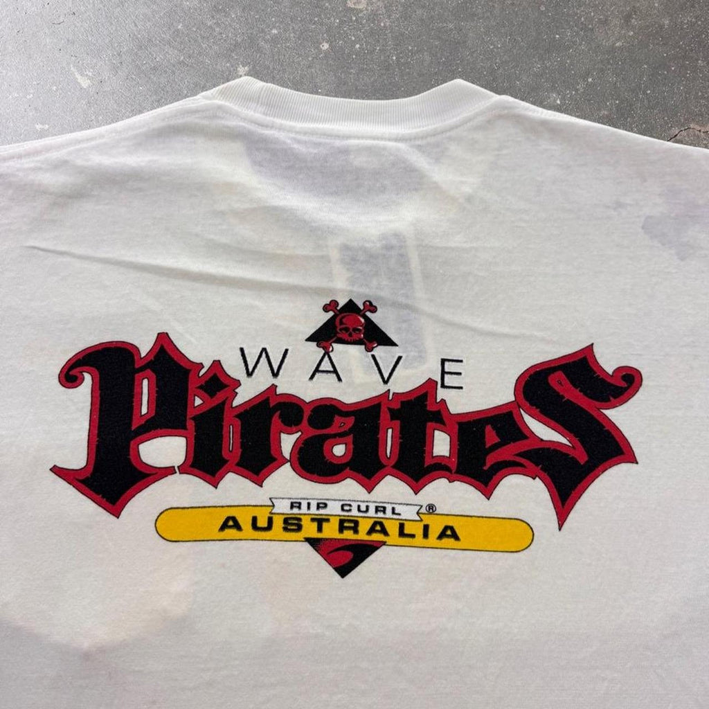1980s Rip Curl Wave Pirates Australia Surf Pocket Tee | Large
