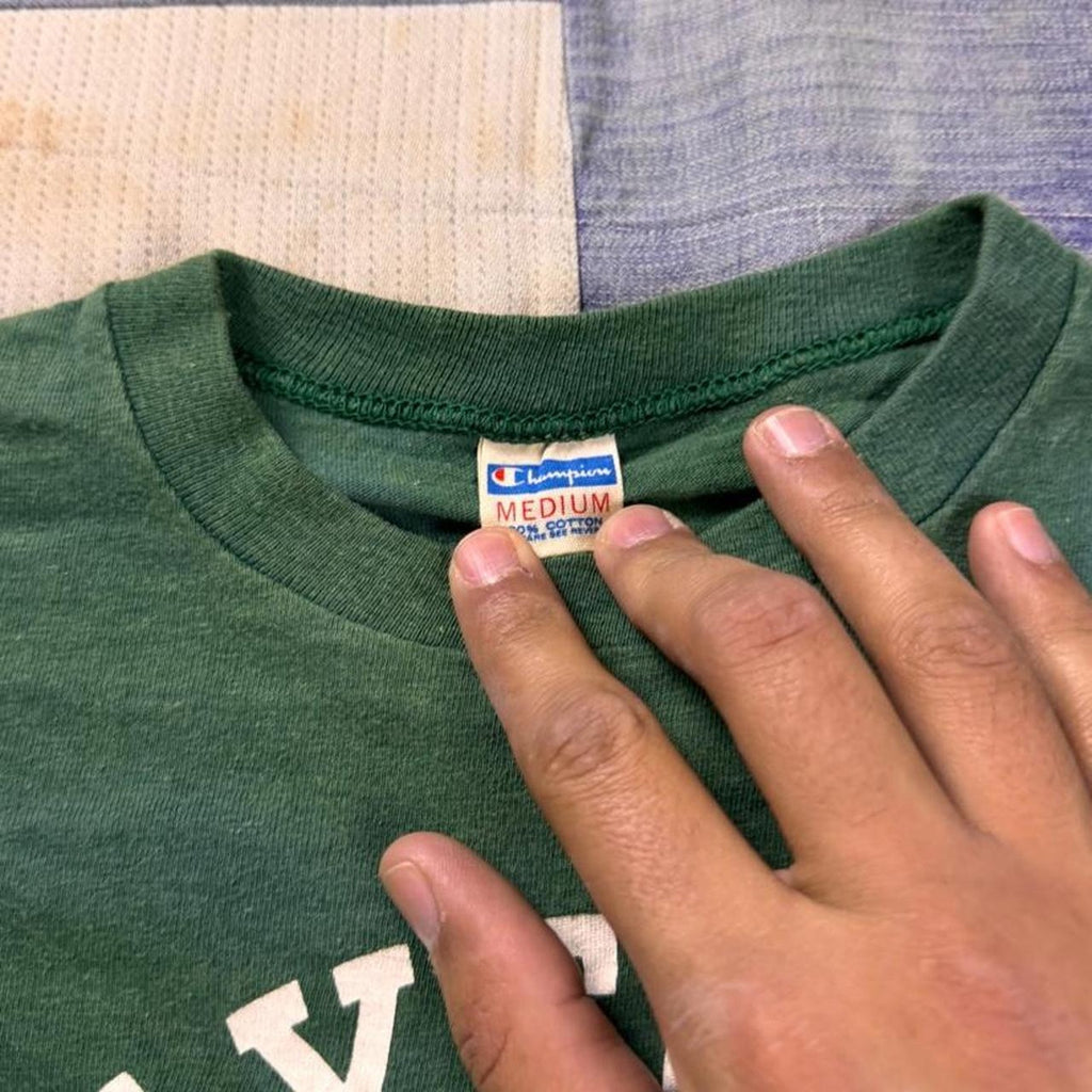 1970s Champion Blue Bar Mayfield Hartman Athletic Tee | Medium