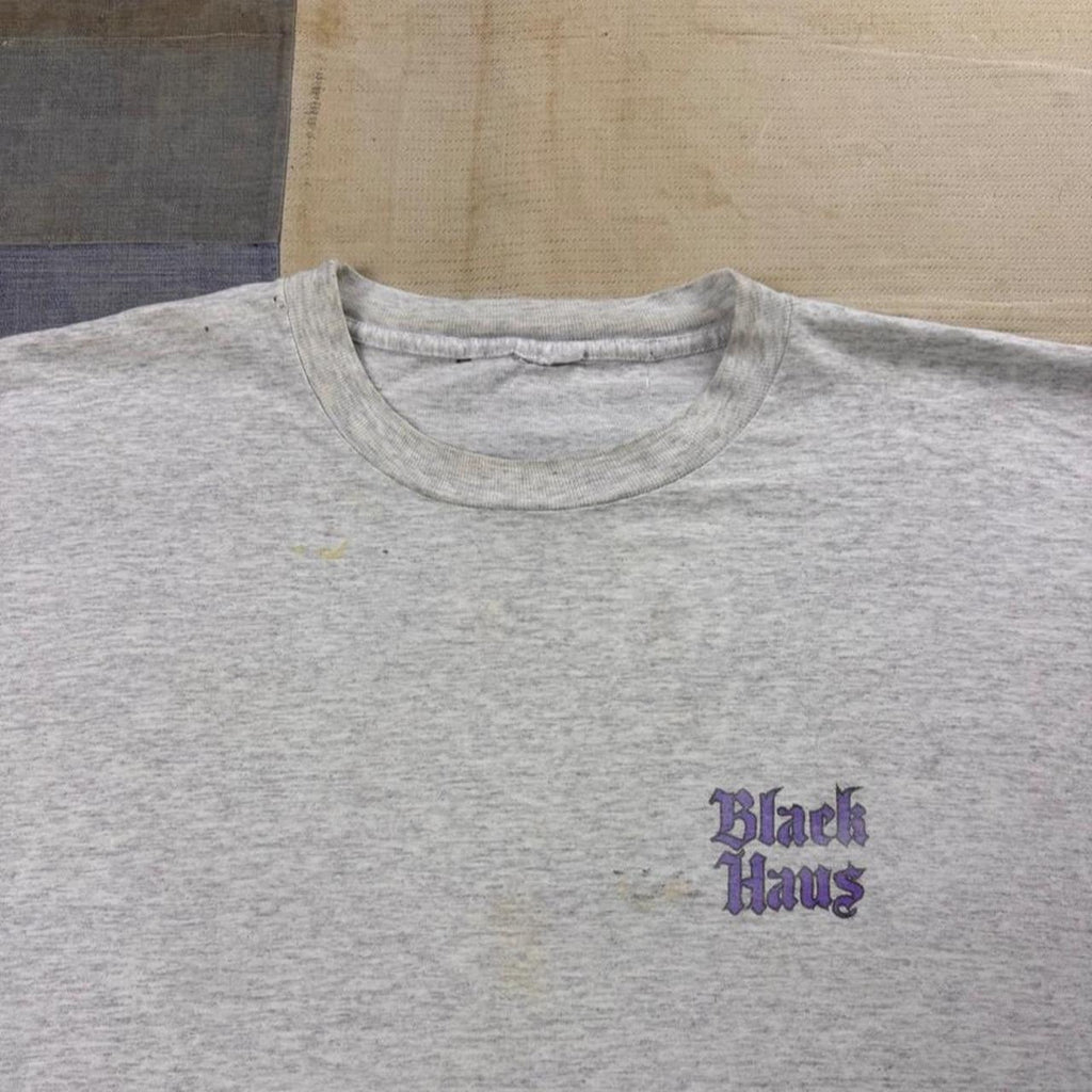 1990s Black Haus Blackberry Schnapps Warrior Bear Graphic Tee | XL