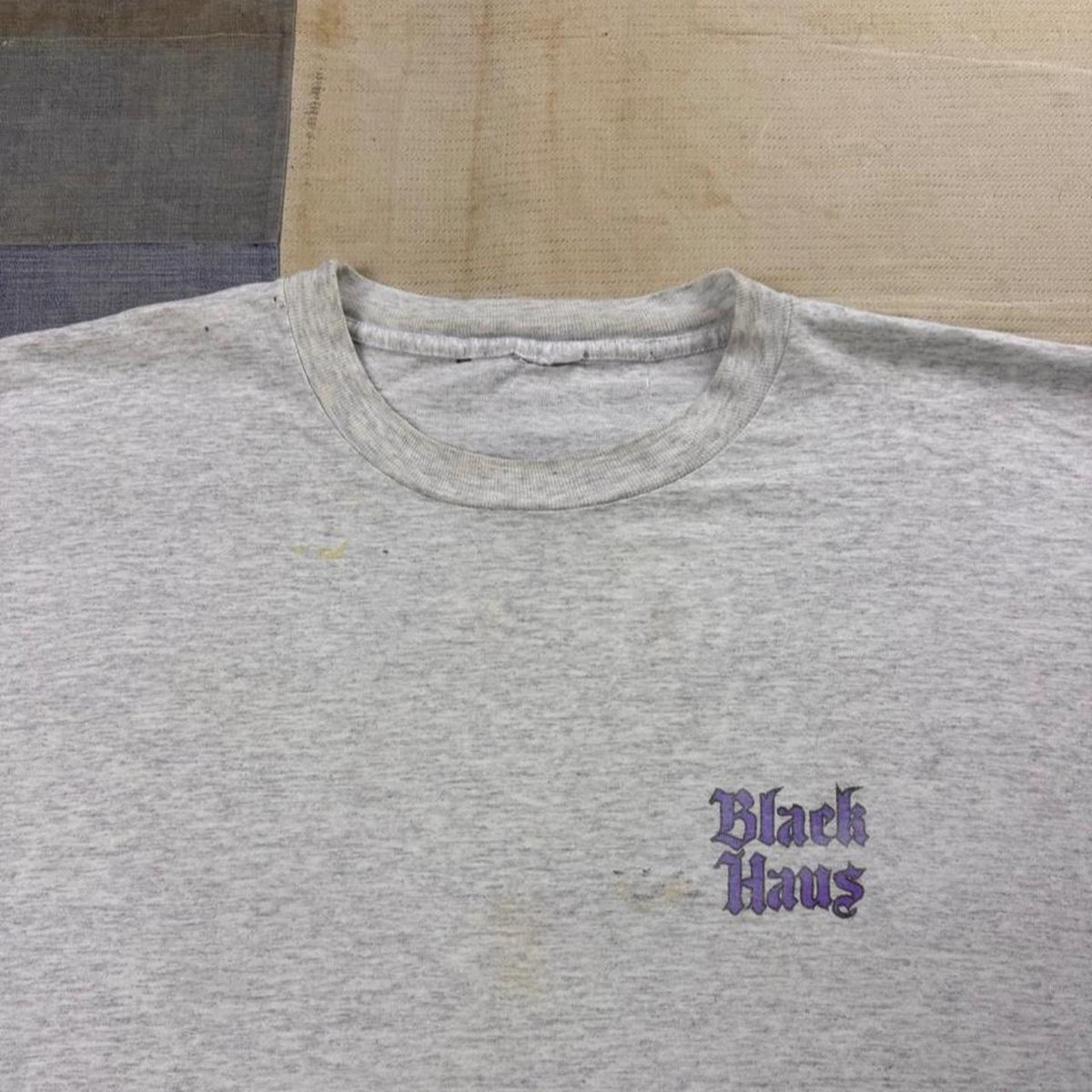 1990s Black Haus Blackberry Schnapps Warrior Bear Graphic Tee | XL