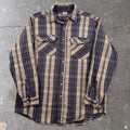2000s Carhartt Distressed Plaid Flannel Shirt | XL