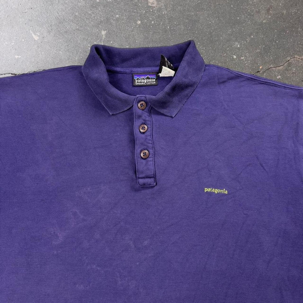 Patagonia Organic Cotton Polo Shirt Purple | Men’s M