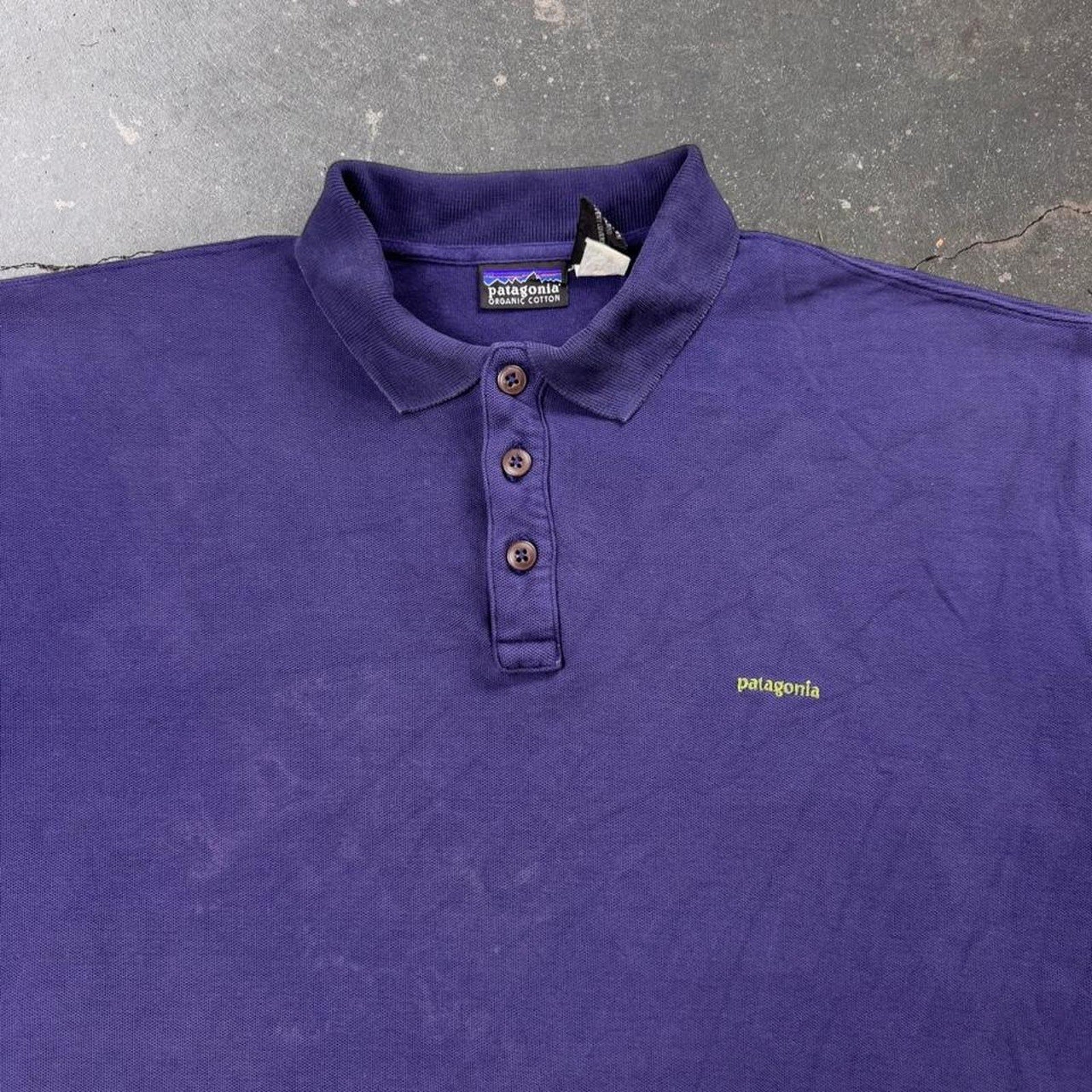 Patagonia Organic Cotton Polo Shirt Purple | Men’s M