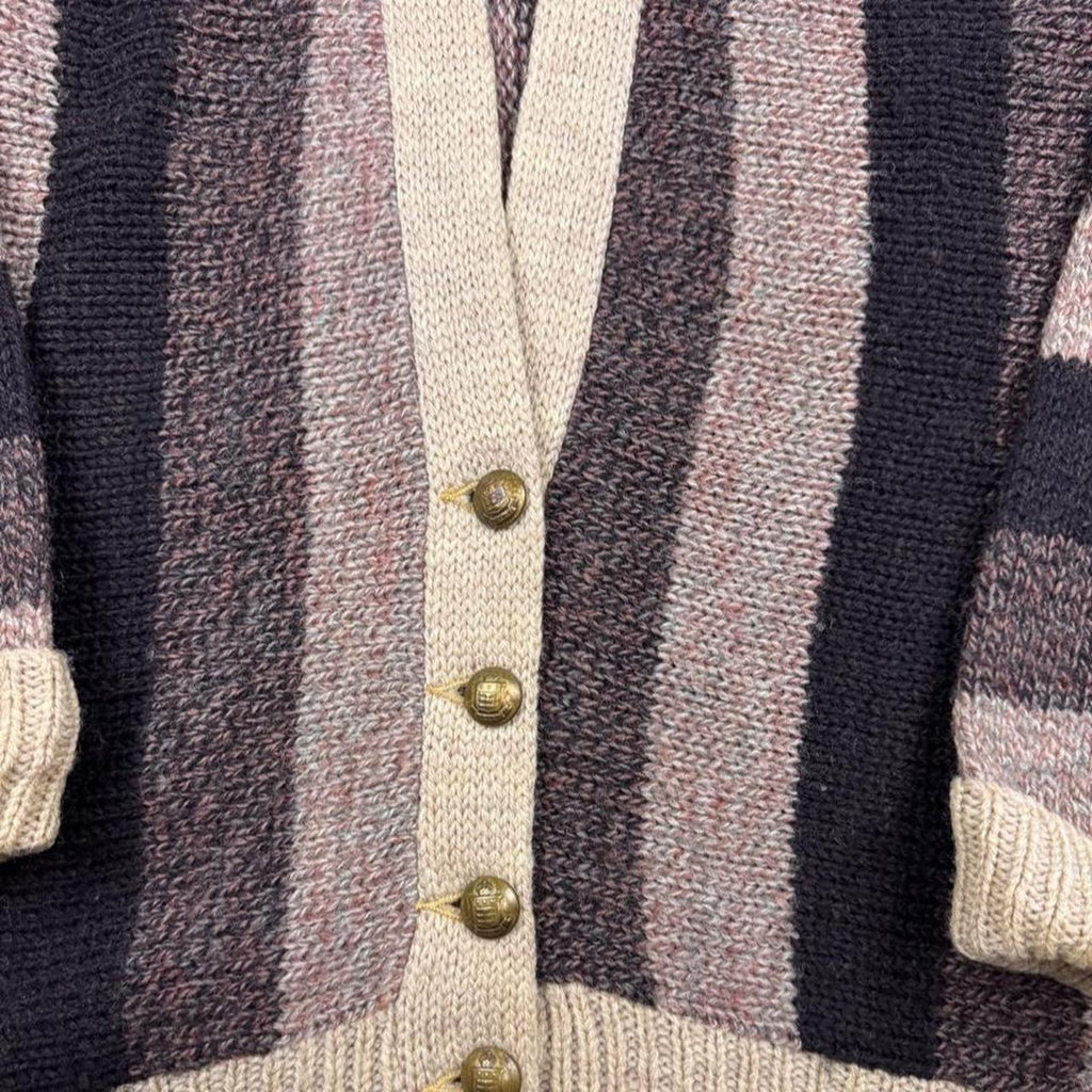 1970s Jantzen Striped Shawl Cardigan | M