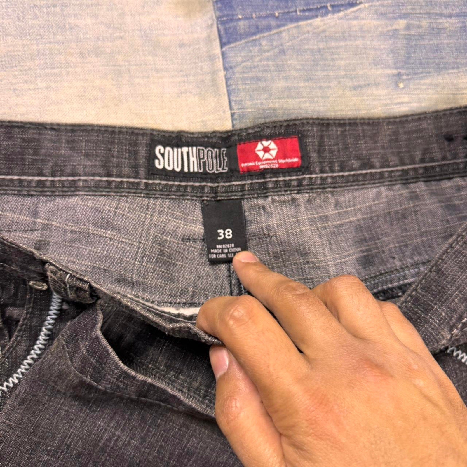 2000s southpole baggy black jeans | 38x30