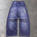 2000s Dog Nose Embroidered Baggy Denim Jeans | 25x28