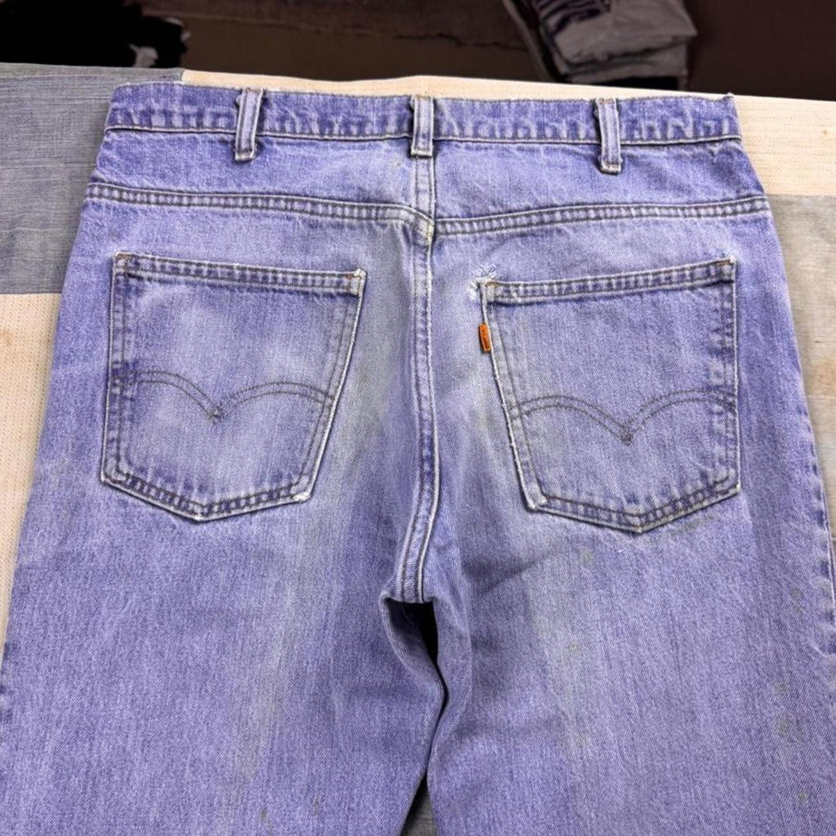 1970s Levi's Orange Tab Distressed Bootcut Jeans | 32x32