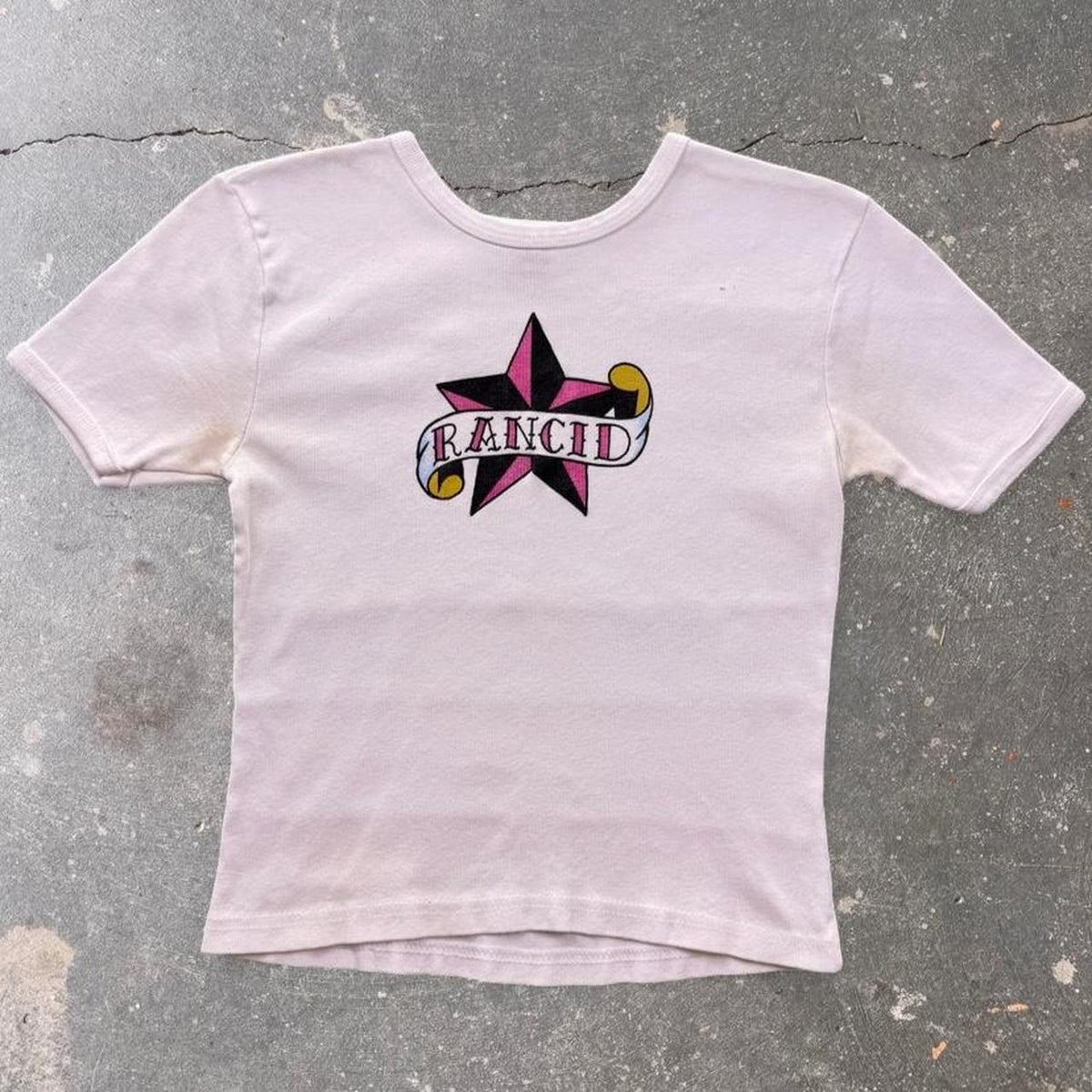 1990s Rancid Star Logo Baby Doll Tee | Medium
