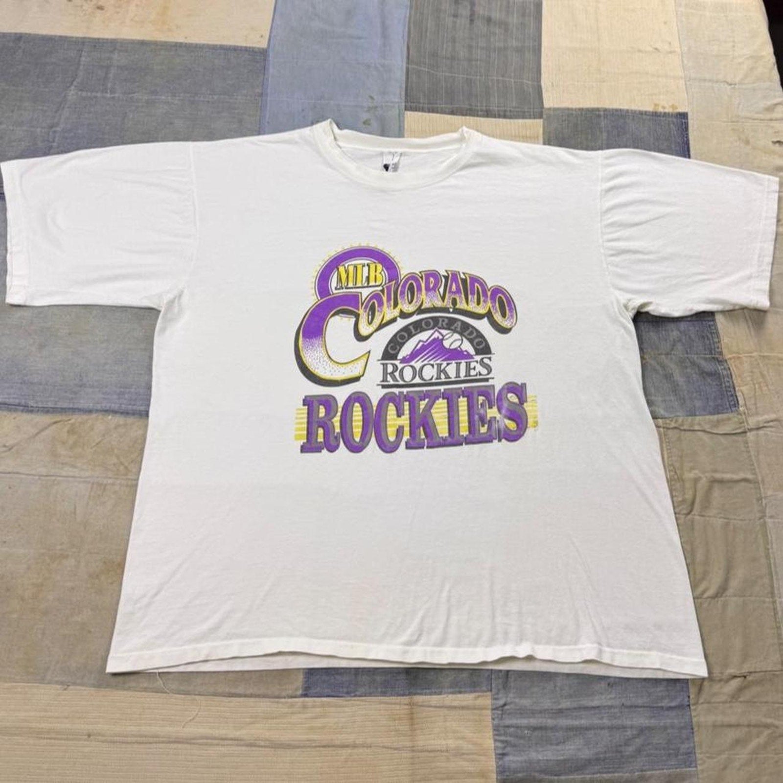 1990s Colorado Rockies MLB Logo Graphic Tee | XXL