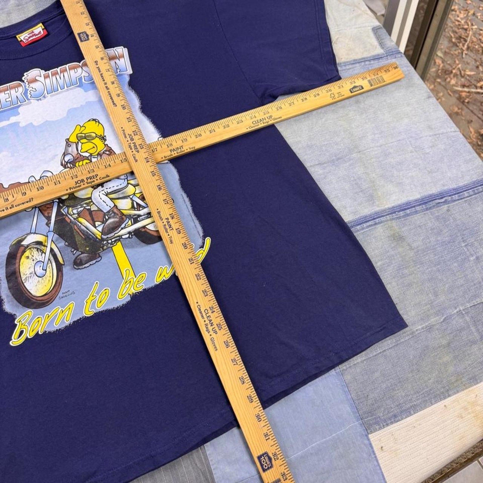 2001 The Simpsons Homer Simpson Born to Be Wild Motorcycle Tee | XXL