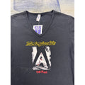 Motorjunkie The Plan Women's V-Neck Band T Shirt Black Size Small Graphic Tee