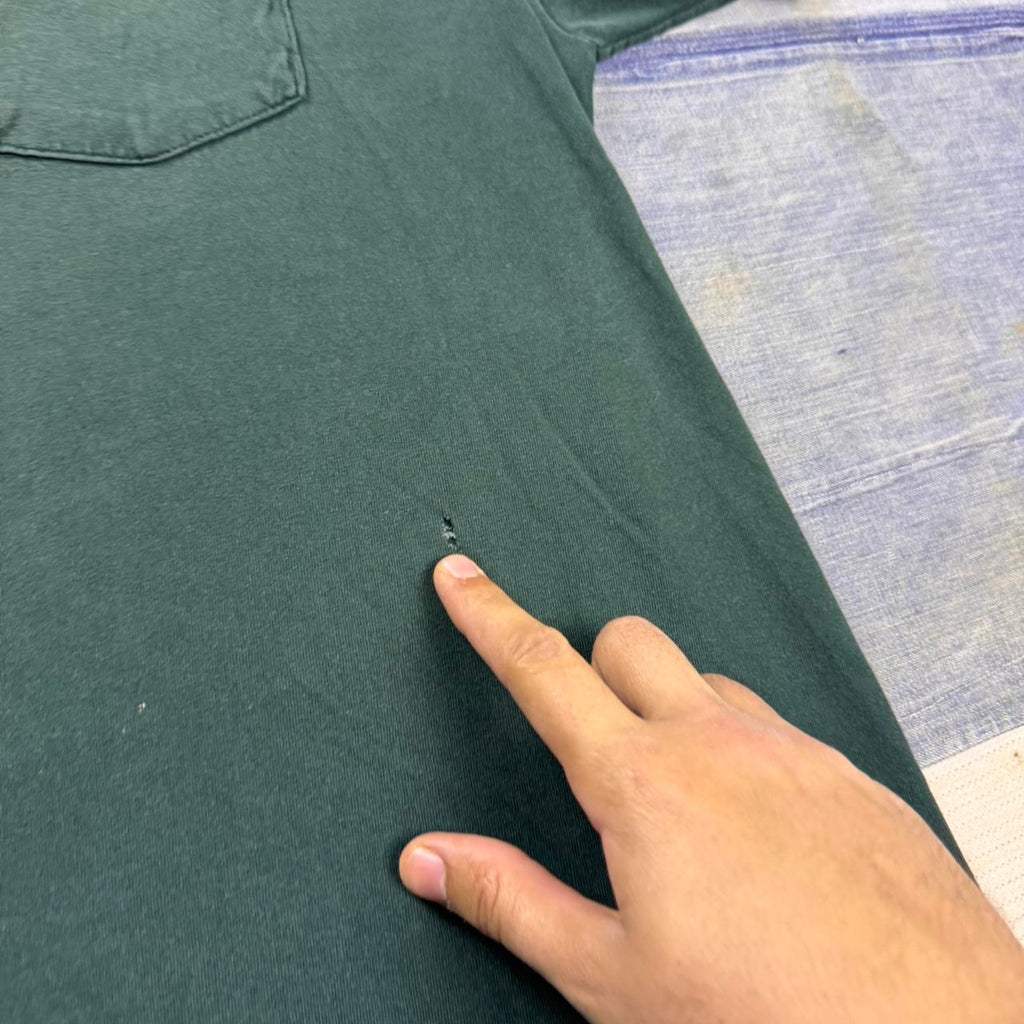 1990s faded Green Pocket Tee | XL