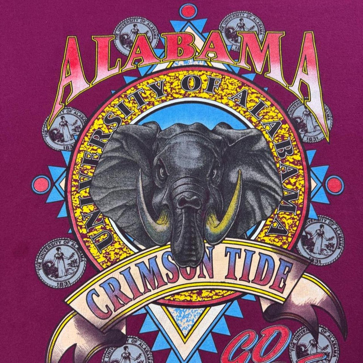 1990s Alabama Crimson Tide Elephant Graphic Tee | XL