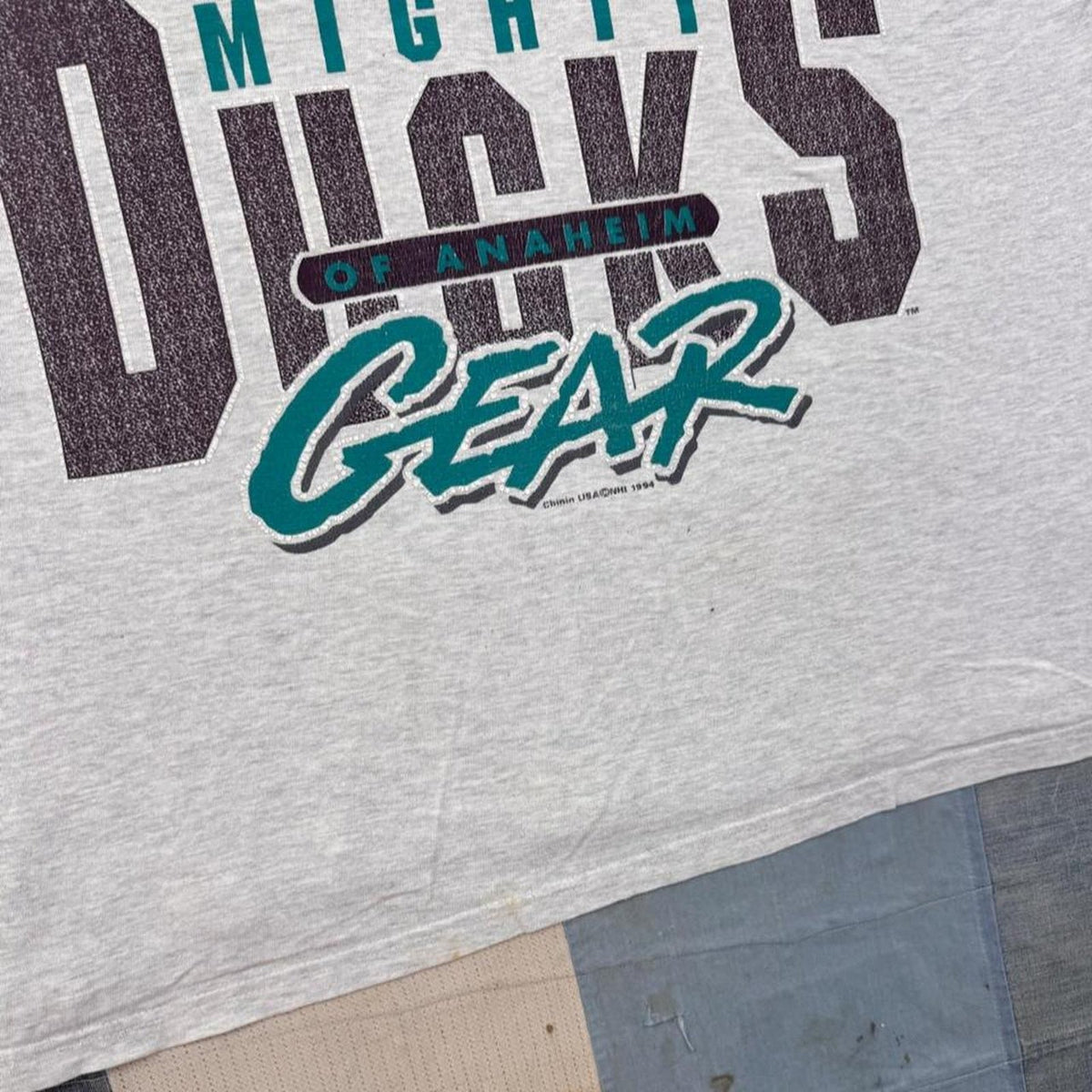 1994 Mighty Ducks of Anaheim Colorblock Tee | M