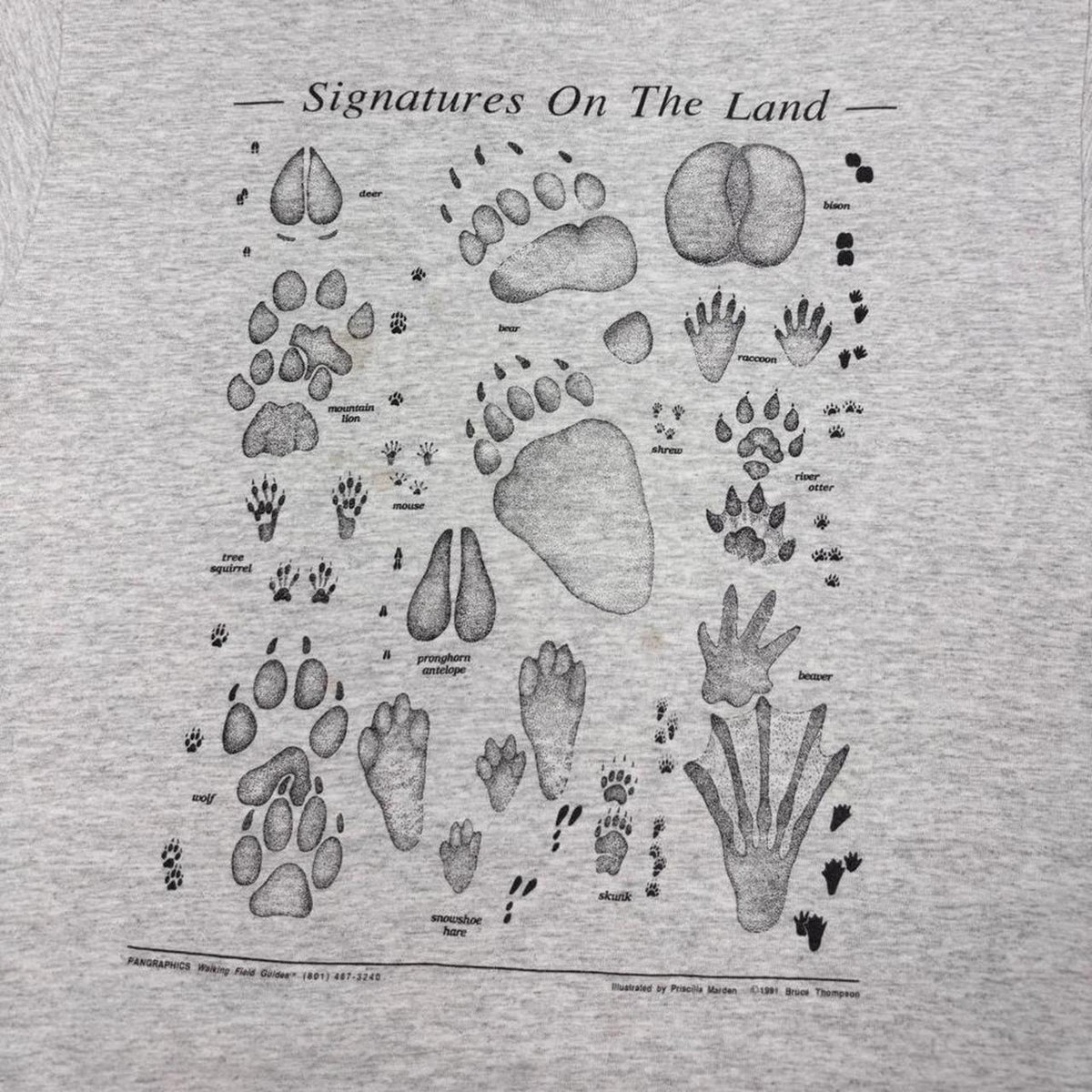 1991 Signatures On The Land Animal Tracks Tee | S